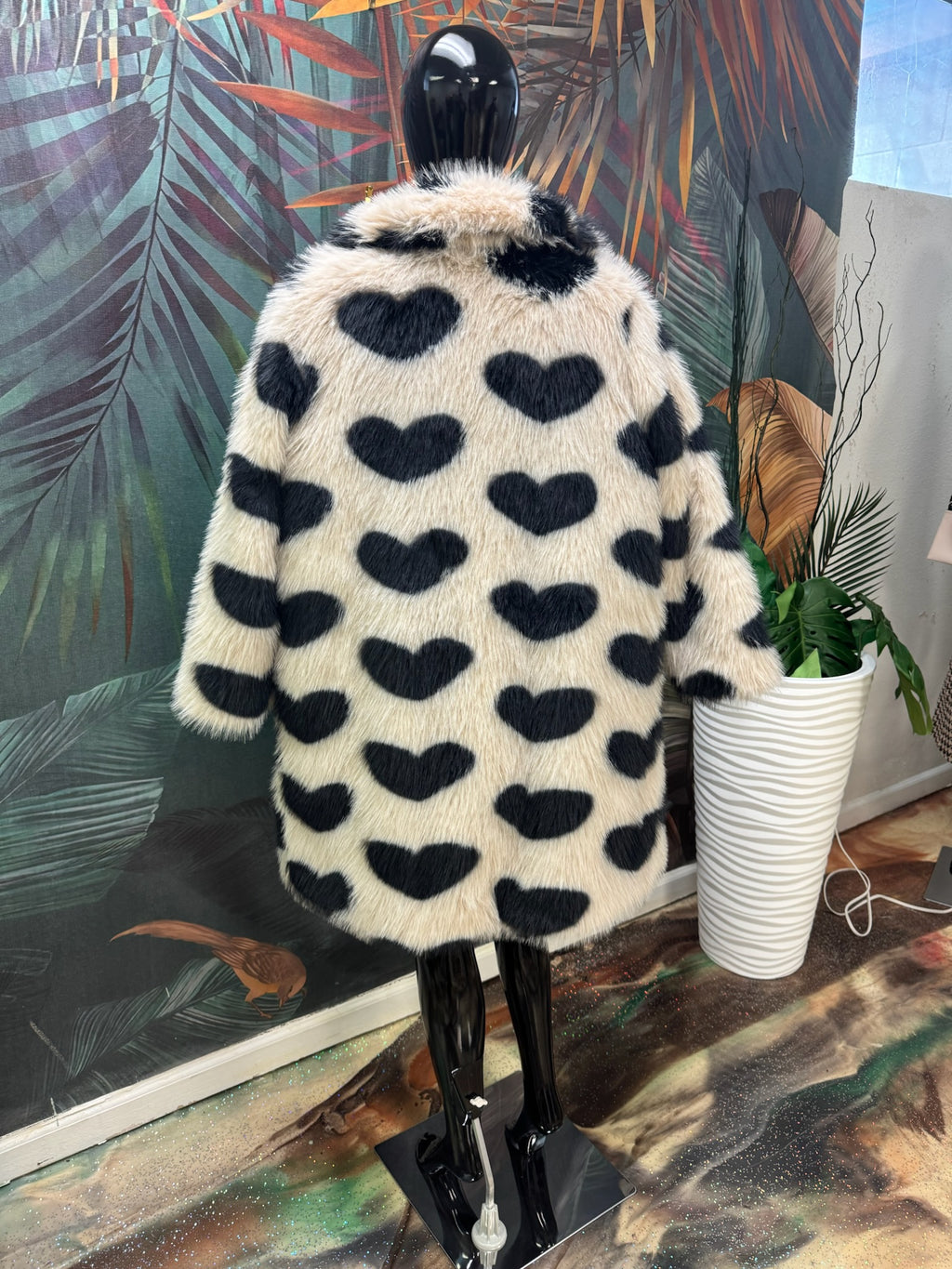 Plush Heart Faux Fur