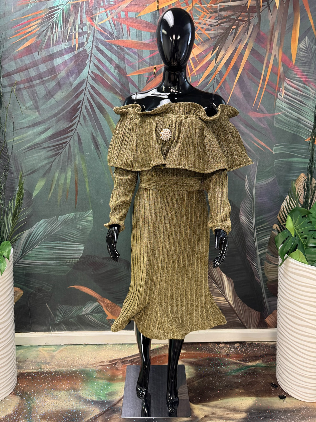 Off Shoulder Ruffle Dress
