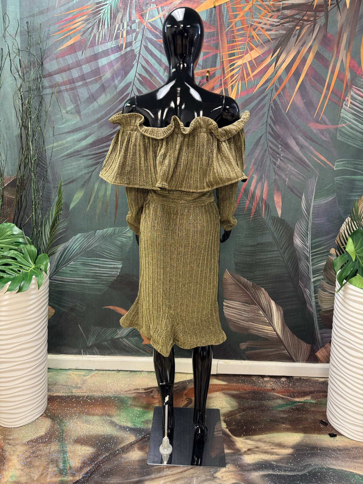 Off Shoulder Ruffle Dress