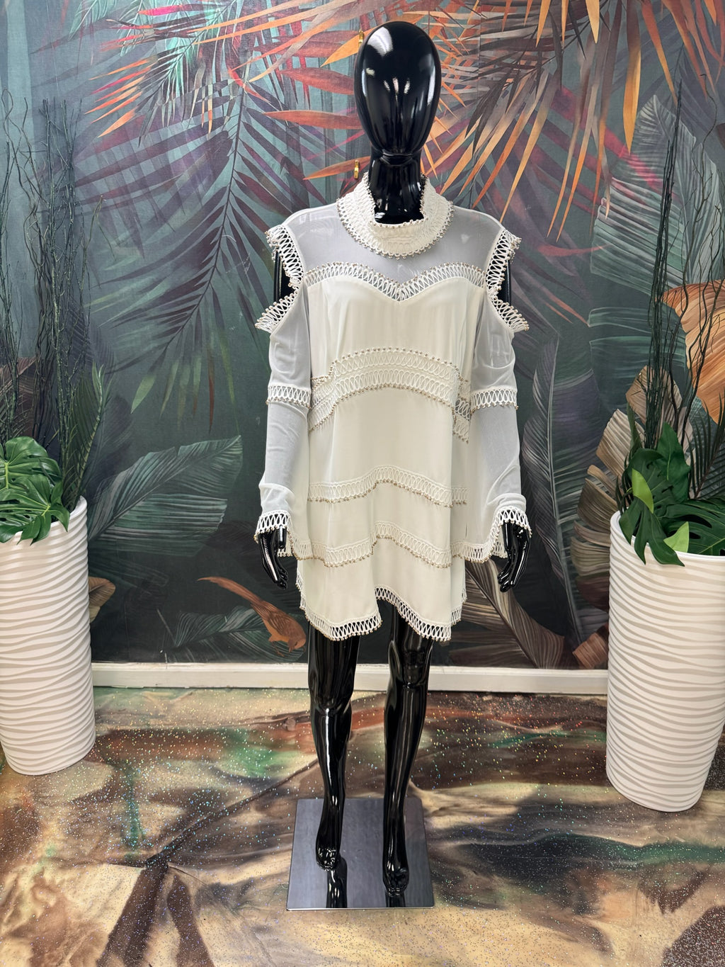 Long Sleeve Chiffon Tunic
