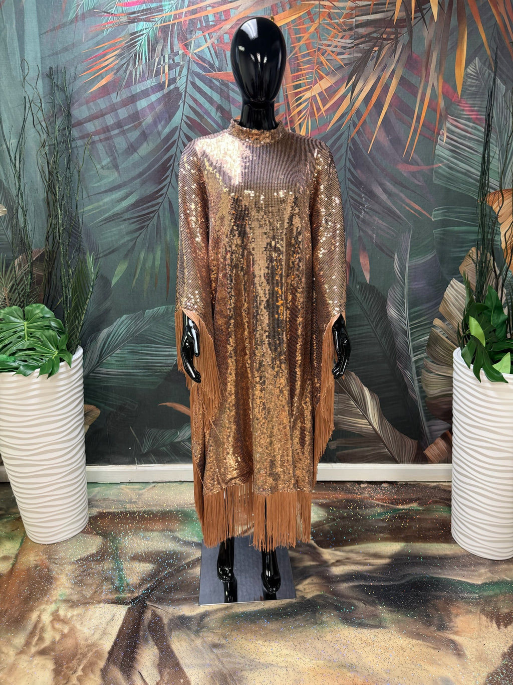Rose Gold Sequin Caftan