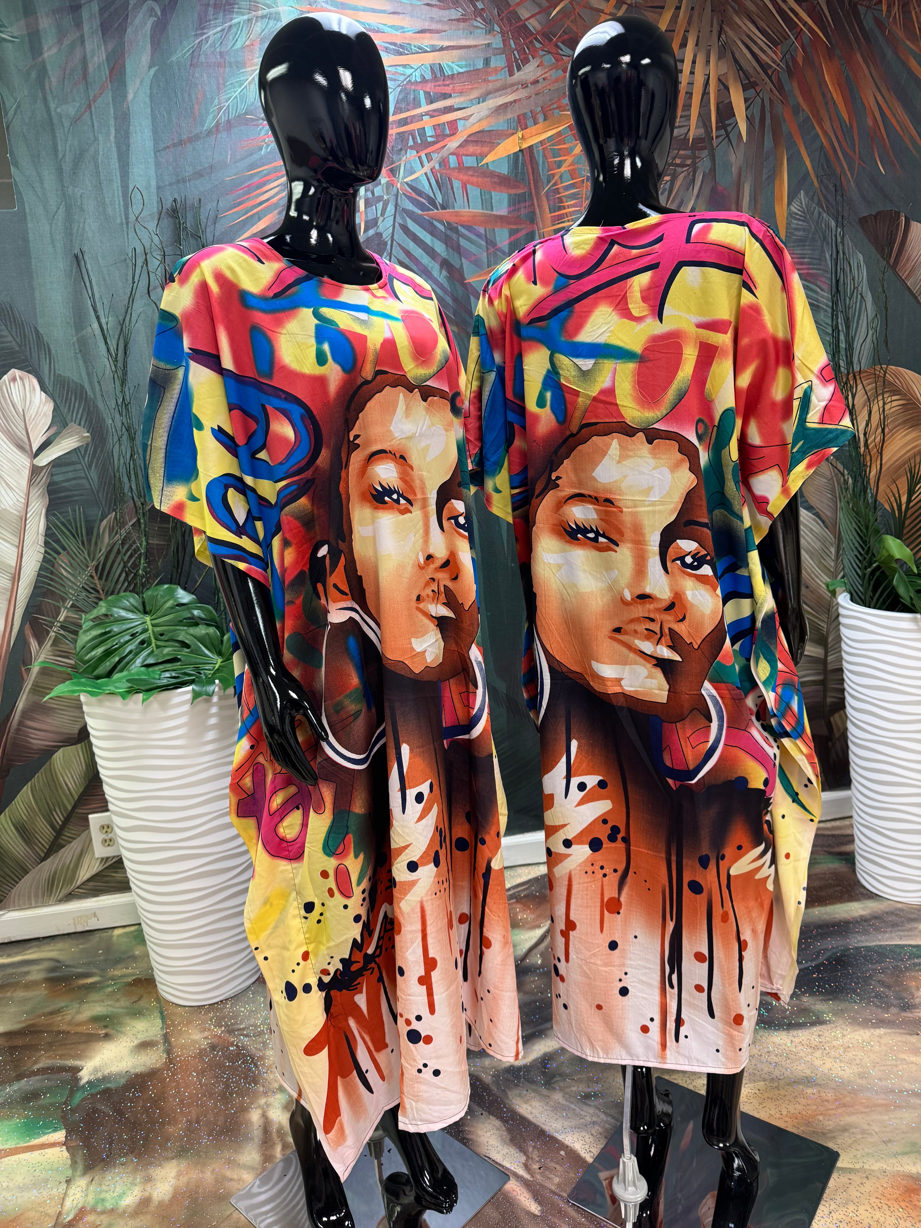 Brown Girl Graffiti Kaftan