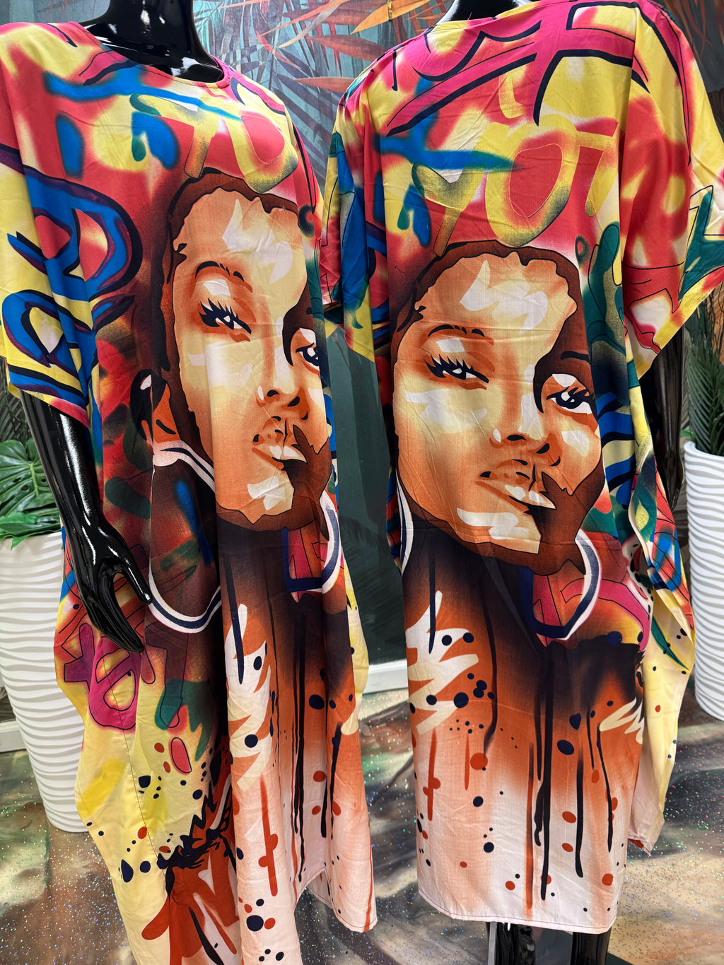 Brown Girl Graffiti Kaftan